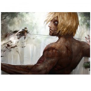 پوستر گلاسه طرح انیمه Attack on Titan کد 003
