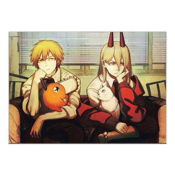 قاب MDF طرح انیمه Chainsaw Man کد 007