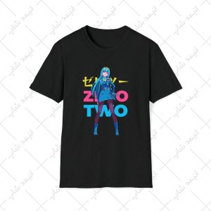 تیشرت مشکی طرح Darling in the Franxx کد 2
