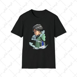 تیشرت مشکی طرح انیمه حمله به غول - Attack on Titan کد 3