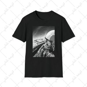 تیشرت مشکی طرح one punch man - مرد تک مشتی کد 7