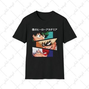تیشرت مشکی طرح My Hero Academia - مدرسه قهرمانی من کد 2