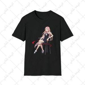 تیشرت مشکی طرح Darling in the Franxx کد 6