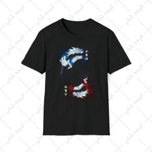 تیشرت مشکی طرح انیمه jujutsu kaisen کد 4