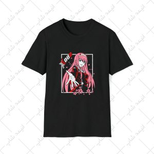 تیشرت مشکی طرح Darling in the Franxx کد 5