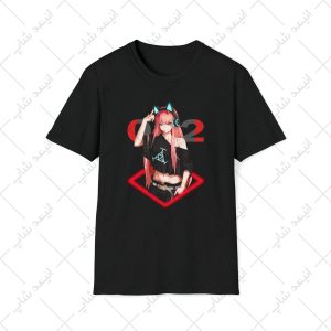 تیشرت مشکی طرح Darling in the Franxx کد 8
