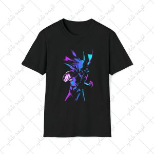 تیشرت مشکی طرح one punch man - مرد تک مشتی کد 9