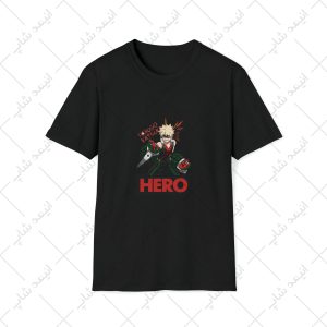 تیشرت مشکی طرح My Hero Academia - مدرسه قهرمانی من کد 9