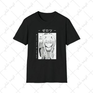 تیشرت مشکی طرح Darling in the Franxx کد 11