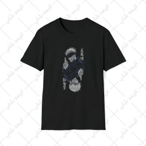 تیشرت مشکی طرح انیمه jujutsu kaisen کد 20