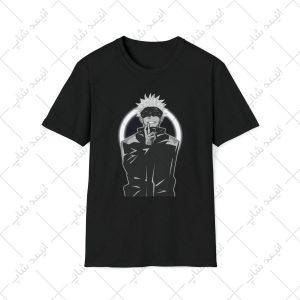 تیشرت مشکی طرح انیمه jujutsu kaisen کد 22