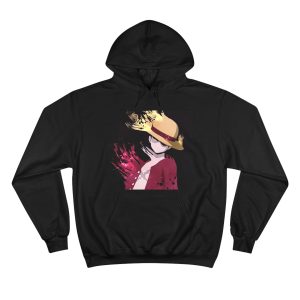 هودی مشکی طرح انیمه one piece