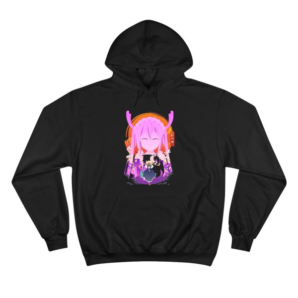 هودی مشکی طرح انیمه Miss Kobayashi's Dragon Maid