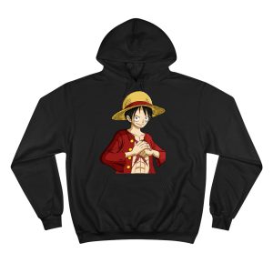 هودی مشکی طرح انیمه one piece