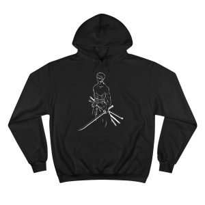 هودی مشکی طرح انیمه one piece