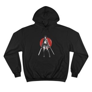 هودی مشکی طرح انیمه attack on titan