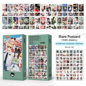 پک 420 عددی لموکارت و استیکر طرح انیمه spy x family