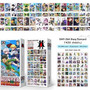 پک 420 عددی لموکارت و استیکر طرح انیمه HUNTER X HUNTER
