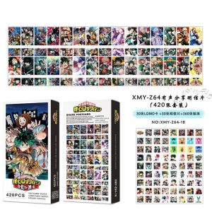 پک 420 عددی لموکارت و استیکر طرح انیمه MY HERO ACADEMIA