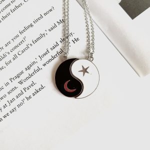 گردنبند ست طرح شب و روز_YIN AND YANG