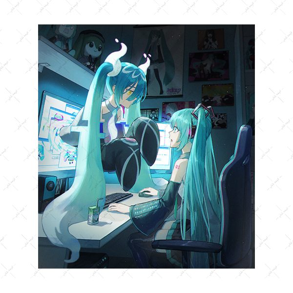 پوستر گلاسه طرح Hatsune Miku
