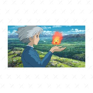 پوستر گلاسه طرح Howls Moving Castle