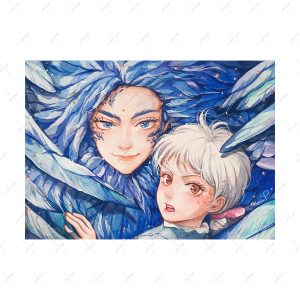پوستر گلاسه طرح Howls Moving Castle