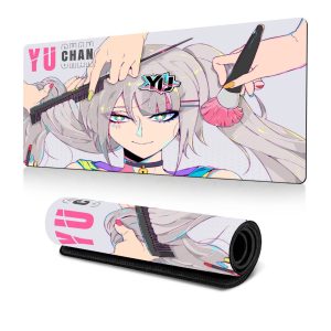 موس پد گیمینگ طرح vtuber - yu chan