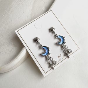 گوشواره دخترانه فانتزی (ماه)