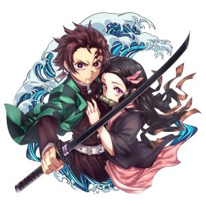 برچسب UV - DTF انیمه DEMON SLAYER