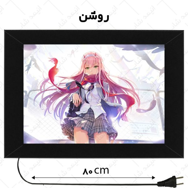 لایت باکس طرح zero two انیمه Darling in the franxx