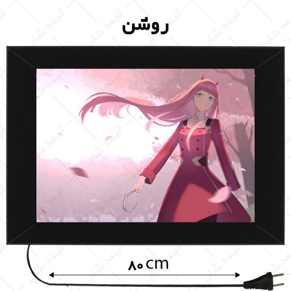 لایت باکس طرح zero two انیمه Darling in the franxx