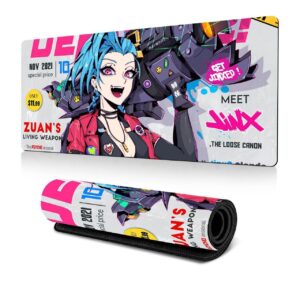 موس پد گیمینگ انیمه arcane طرح jinx