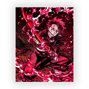 پوستر گلاسه طرح انیمه Demon Slayer