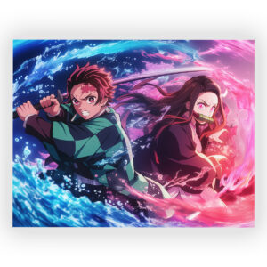 پوستر گلاسه طرح انیمه Demon Slayer
