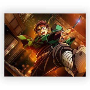 پوستر گلاسه طرح انیمه Demon Slayer