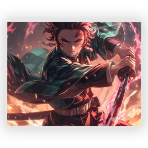 پوستر گلاسه طرح انیمه Demon Slayer