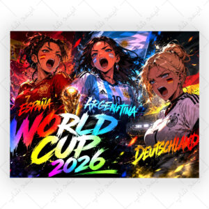 پوستر گلاسه طرح World Cup 2026