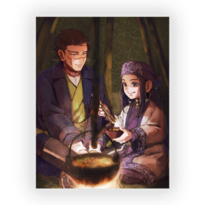 قاب MDF طرح انیمه Golden Kamuy
